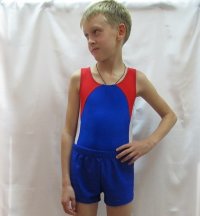 Боди гимнастическое "Триколор" для мальчика